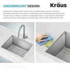 Stainless Steel 17 in 16 Gauge Undermount Bar Sink KWU111 (Stainless Steel / 17 Inch / Sink)