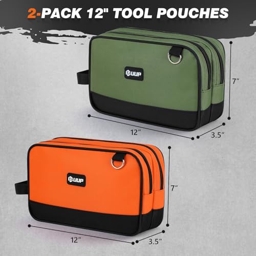 12" Tool Bag Small 2 (12" x 7" / Orange/Green 2Pack)