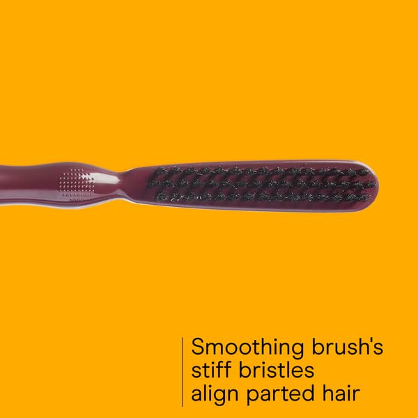 Conair Slick Back Tail Comb Set, 3-Pack with Fine Tooth Tail Comb, Edge Brush, and Smoothing Brush for Teasing, Parting, and Smoothing Sleek Hair Styles, Control Hair Flyaways