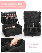 Extra Large Cosmetic Case (Black with 4 Clear Pouches / Extra Large)