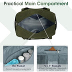 Carry on Duffle Bag Underseat for Airplane (Army Green / Small without laptop compartment)