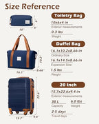 Luggage Sets with Spinner Wheels (3 piece set(DB) / NAVY)