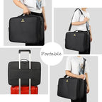 Extra Large Makeup Case with Plastic Dividers Washable and Easy to Clean (Black with Plastic Dividers / Extra Large)