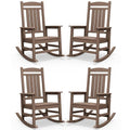 Outdoor Rocking Chair Set of 4 (Brown / 4 Packs)