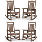 Outdoor Rocking Chair Set of 4 (Brown / 4 Packs)