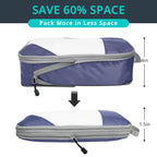 9 Set Compression Packing Cubes for Travel (Bluish Purple / 9 pcs)