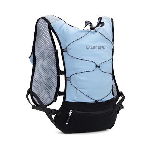 Lightweight Hydration Backpack Running Vest with 1.5L Water Bag（Light Blue (Light blue / Standard)