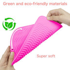 Curling Wands Pad Mat for Flat Iron Hair Straightener (Rose Red)