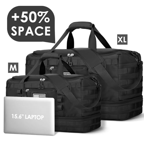 Travel Bag for Men Women (Black / X-Large)