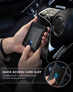 RFID Blocking Slim Bifold Genuine Leather Minimalist Front Pocket Wallets for Men with Money Clip Thin Mens (Jet Black 1.0)