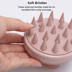 Hair Scalp Scrubber Shampoo Brush with Dispenser (Pink（with Dispenser） / 1 Count(Pack of 1))