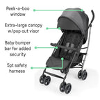 3Dlite Jewel Convenience Stroller (Gray)