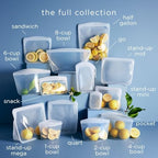 Reusable Half Gallon Silicone Food Storage Bag (Clear / 1/2 Gallon)