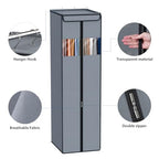 Extra Long Garment Bags for Gowns 65" Gown Bags for Long Dress with Clear Window Space Saving Formal Dress Bag for Long Dresses (Grey / 65"-2 Pack)