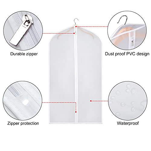 Hanging Garment Bag Suit Bags for Closet Storage and Travel (43"/50"-6pcs)