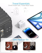 Travel Cruise Ship Essentials (White / 4AC,2C2A,20W)