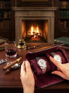 2 Watch Travel Case (Black / 2 Slot)