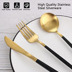 Matte Black Gold Silverware Set (Matte Black Gold)