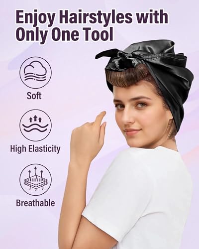 Heatless Hair Curler Overnight Curls (Black(Pack of 3))