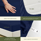 100% Egyptian Cotton Twin Size Sheet Set (Twin / 05 - Navy Blue)