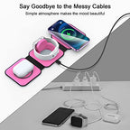 3 in 1 Wireless Charging Station for Apple (rose red)