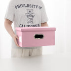 Collapsible Storage Box with Lid [1 (Pink / Small(1-Pack))