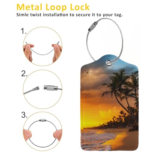 Sunset Beach Luggage Tags for Suitcases (Sunset Beach)