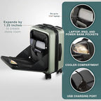 3 Piece Luggage Sets (3 Piece Set (20"/24") / Sage Green)