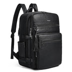Vegan Leather Laptop Backpack for Women Fits 16 Inch Laptop (Two-toned Black)