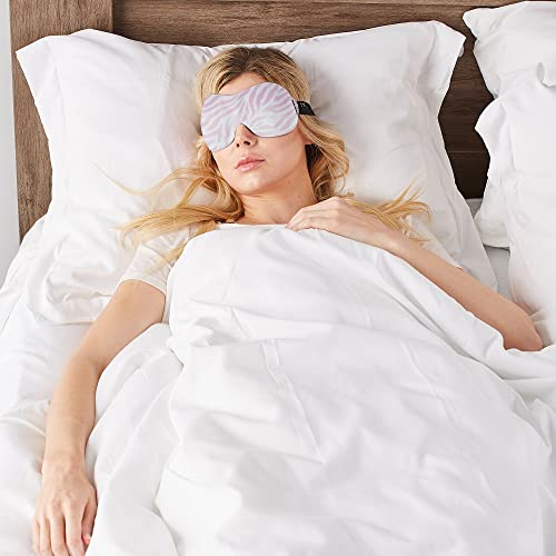 40 Blinks No Pressure Printed Eye Mask for Travel & Sleep (Zebra / 1 Count (Pack of 1))