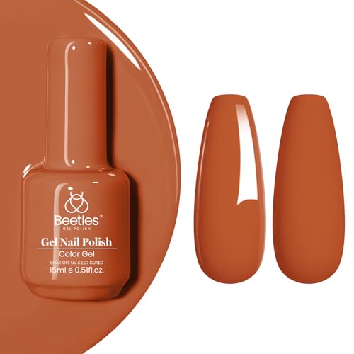 Beetles Orange Gel Polish (I - Creme Brown | Burnt Orange)
