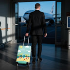 Travel Luggage Cover Suitcase Cover Protector Skins 18 (Beach / S (for 18--20 inch luggage))