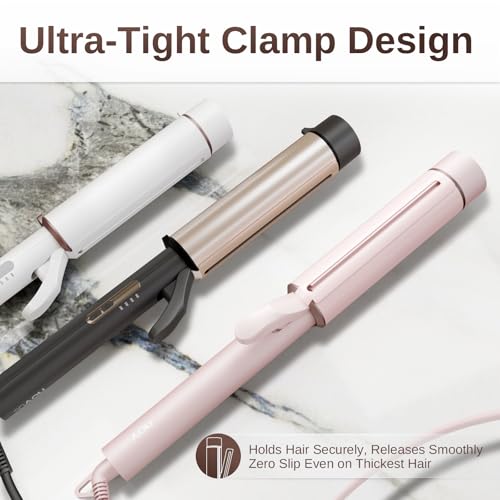 1.5 Inch Extra Large Curling Wand for Long Hair (Pink)