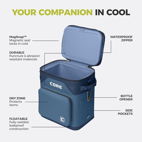 Magnetic Leak Proof 36 Can Soft Cooler with Waterproof Zipper (Navy / 36 Can)