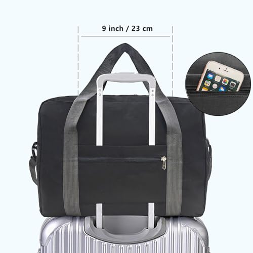For Spirit Airlines Personal Item Bag 18x14x8 in Underseat Carry (Black / 30L)