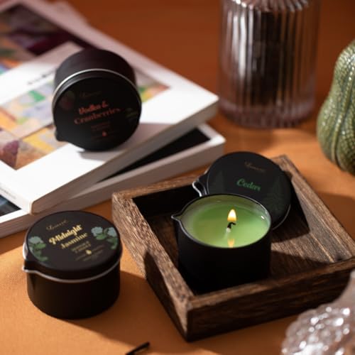 Massage Candle 3 Pack Natural Essential Body Oil Home SPA 6.9 oz