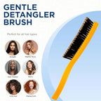 GIO1 Gentle Hair Brush Dresser Size. Wet & Dry Pro Hair Brush Detangler. Soft for Sensitive Scalp. Good For Men Women & Kids All hair lengths. Durable and Anti (Set / Orange)