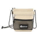 Crossbody Sling Bag for Women Men with Secure Elastic Strap (Beige)