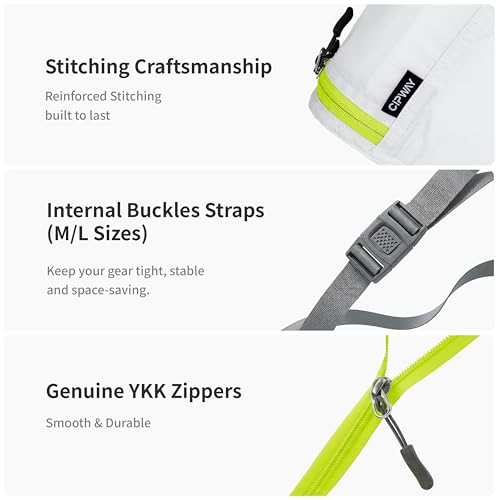 5 Set Packing Cubes for Travel White (White / 5PCS)