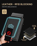 Mens Wallet Card Holder (Carbon Fiber Black)