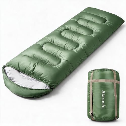 Sleeping Bag for Adults & Kids (Army Green/Regular(33''x87''))