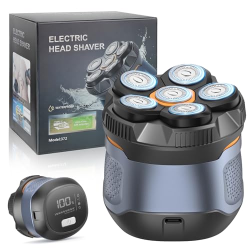 6D Electric Head Shaver for Men (Grayish Blue)
