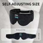 Bluetooth Sleep Mask Wireless Headphones 3D Bluetooth Eye Mask for Side Sleepers SYPVRY Blackout Eye Mask with Headphones Speaker for Airplane (Black)
