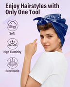 Heatless Hair Curler Overnight Curls (Navy blue(Pack of 3))