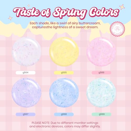 Beetles Pastel Gel Nail Polish Set (A - Pink Yellow Blue | Easter Pastel Whip)