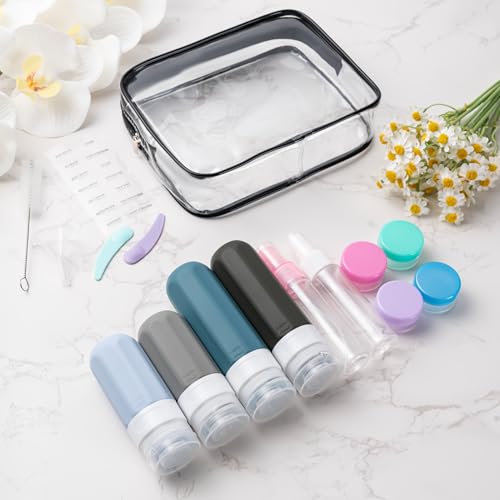 16 Pack Travel Bottles for Toiletries (16PCS/Grey)