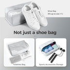 Stylish Shoe Bag for Travel (Light Grey / Regular)