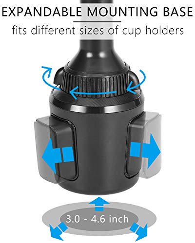 Solid GPS Cup Holder Mount for Garmin [Adjustable Arm]