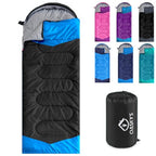 Camping Sleeping Bag (50-80°F Everyday 3 Season - Black XXL)