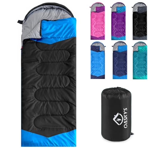Camping Sleeping Bag (50-80°F Everyday 3 Season - Black XXL)